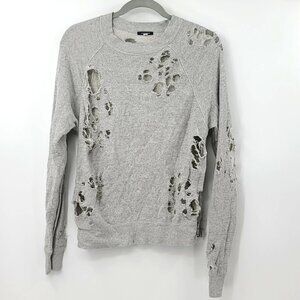 Japanese fabric gray distressed sweatshirt. Size s